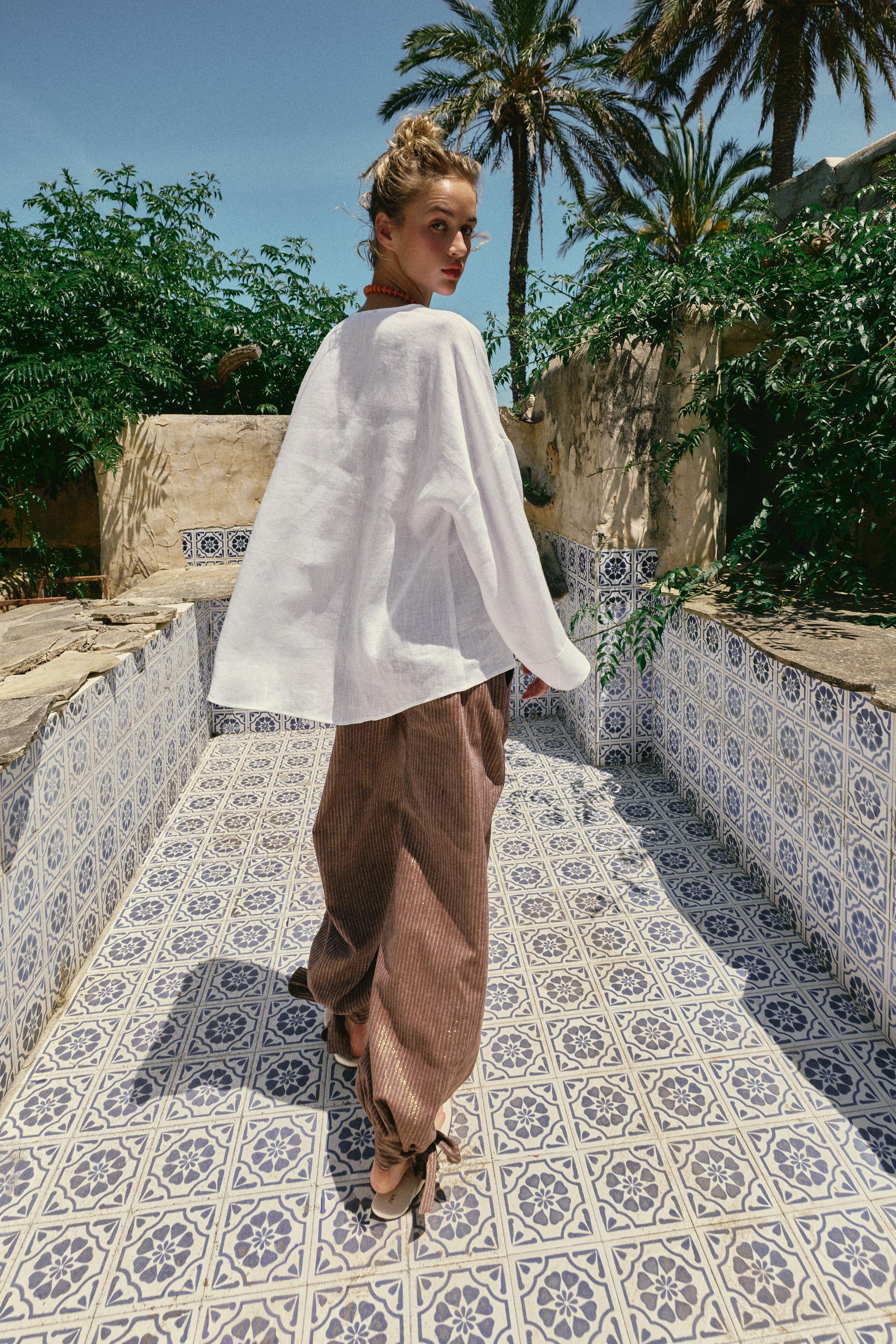 100% LINEN KIMONO SHIRT